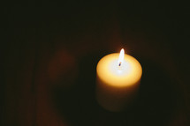 flame on a white candle