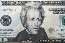 Andrew Jackson, money, cash, $20, twenty dollar bill, background, American Currency 