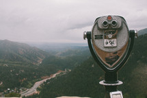 view finder at the top of a mountain 