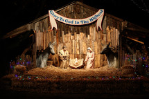 nativity scene - glory to God in the highest