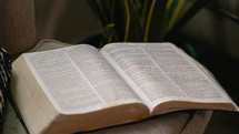 Bible on a chair 