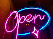 Open Neon Sign Open for business