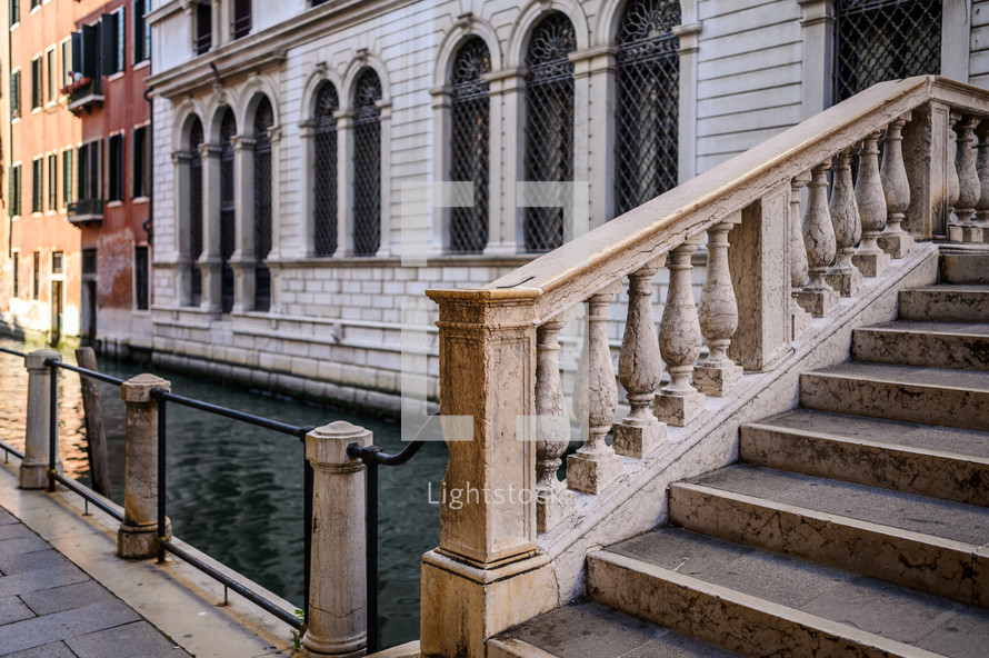steps over a canal in Venice 