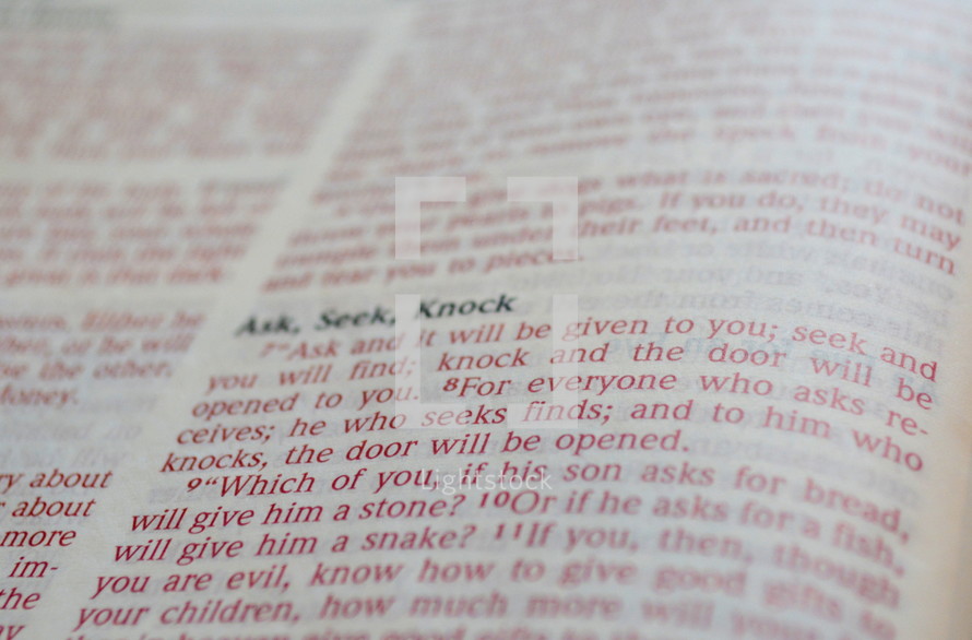 Ask, Seek, Knock 