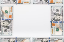 border of one hundred dollar bills 