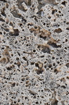 natural porous stone surface with holes as neutral background