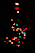 Colorful Bokeh Christmas lights
