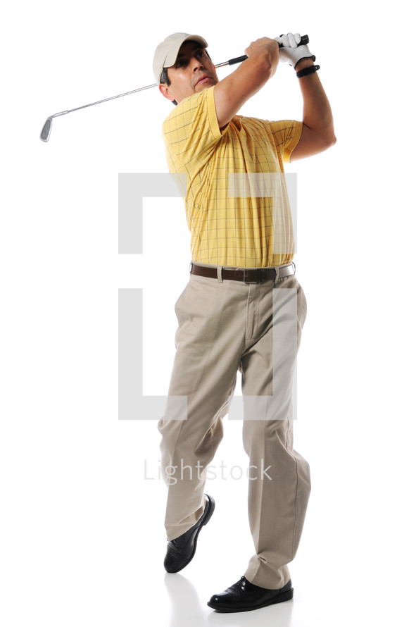 man golfing 