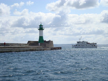 safe navigation next to the lighthouse