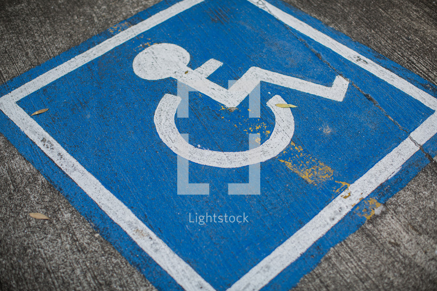 wheelchair, handicap parking spot 