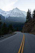 mountain road in Canada 