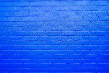 blue brick wall background 
