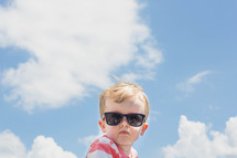 toddler boy wearing sunglasses 