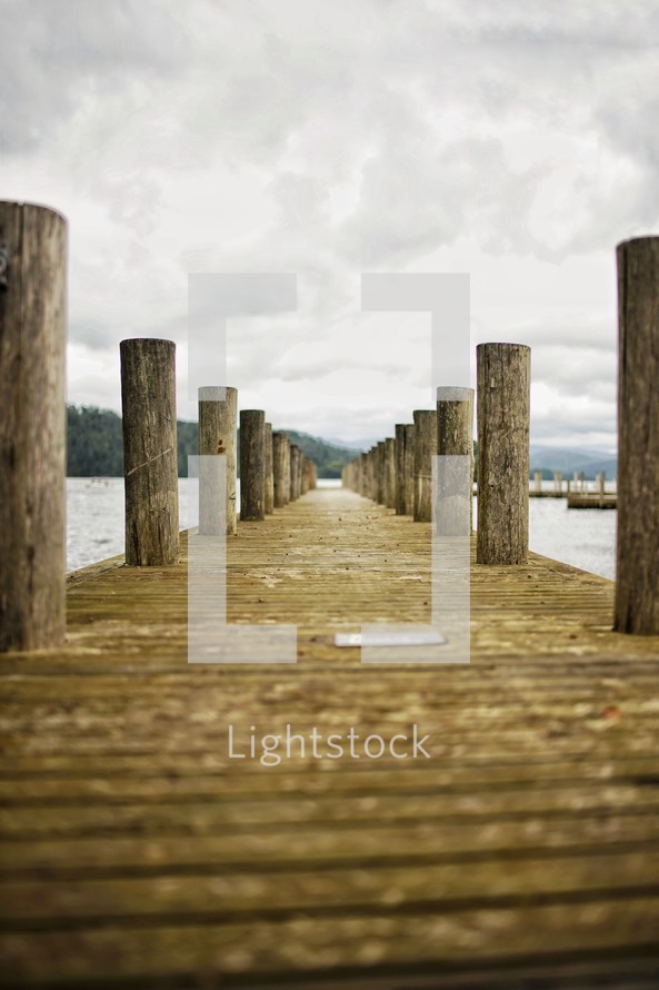 Wooden dock at the lake