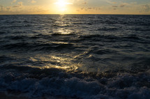 Ocean at sunset.