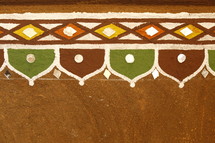 decorative border painted on a wall 