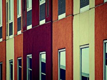 Rows of windows and filters. 