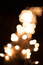 bokeh white Christmas lights 