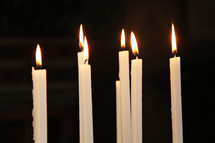 Lighted candles