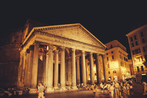 Pantheon in Rome at night