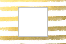 gold and white stripes with frame 