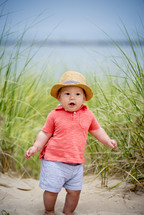 toddler on a beach 