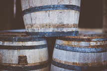 old wine barrels 