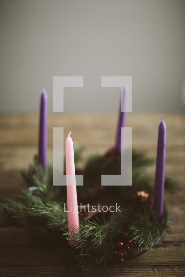 Advent Candles and wreath