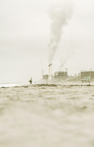 Factory on the ocean