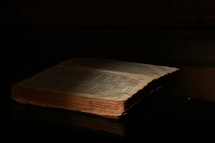 pages of an opened Bible