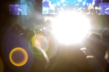 bokeh lights at a concert