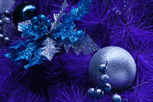 Blue Christmas decor