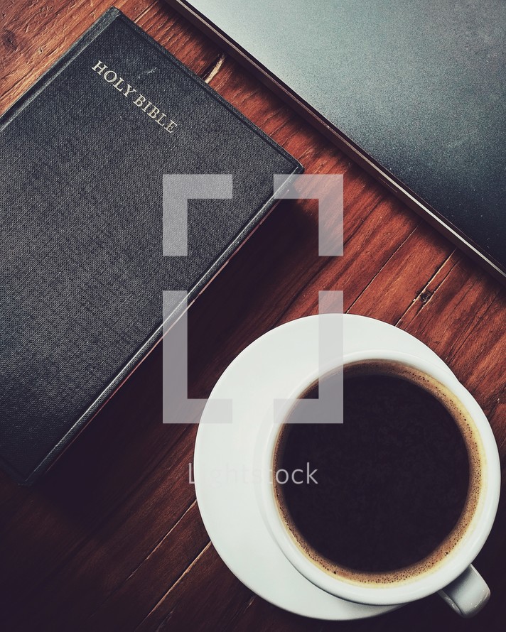 Bible and coffee cup 