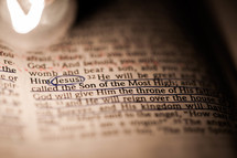 Underlined scriptures