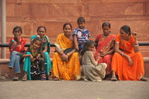Indian people in bright clothing