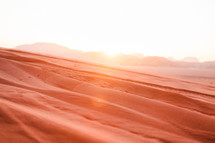 red sand in the Wadi Rum desert in Jordan