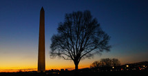 Washington Monument at dusk 