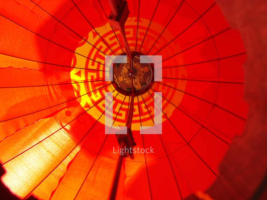 Underneath side of Asian lantern