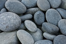 A pile of smooth rocks