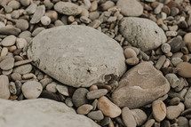 stones on the ground 