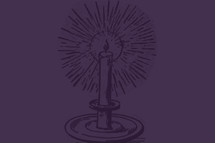 candlestick in purple 