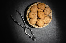 walnuts with a nutcracker 