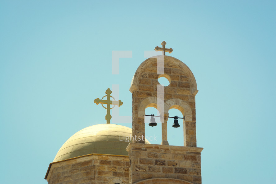 bell tower and church in Jordan 