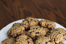 a plate of homemade cookies on a table