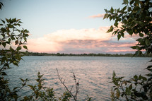 The reservoir at sunset.