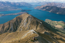backpacking through the mountains of New Zealand 