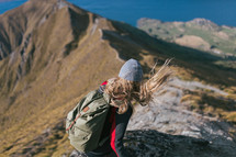a woman hiking in New Zealand 