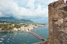 view of Ischia Ponte, Ischia island, Italy