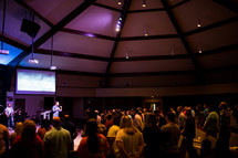 congregation in worship 