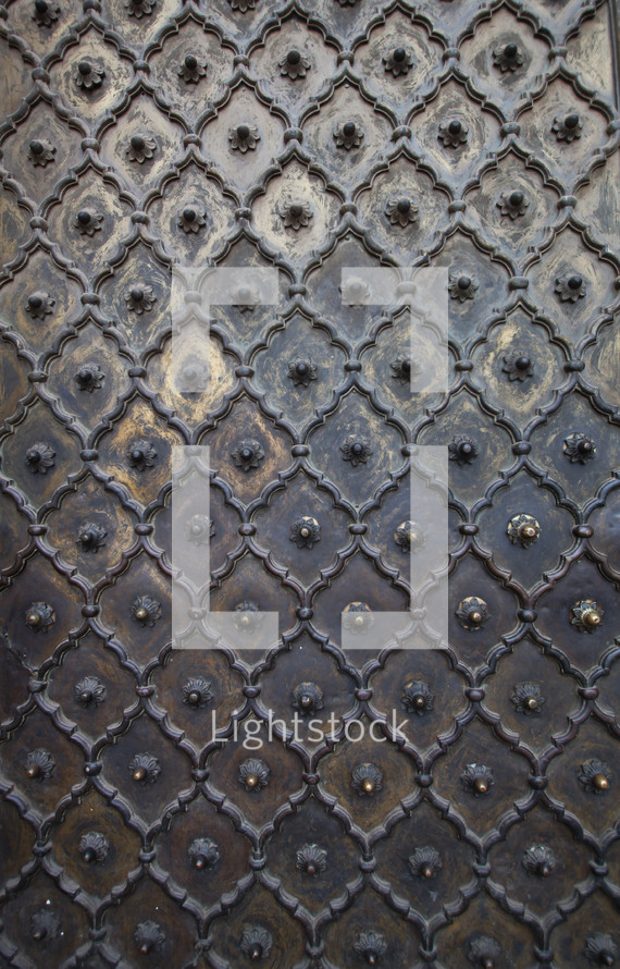 Metal detail on a palace door